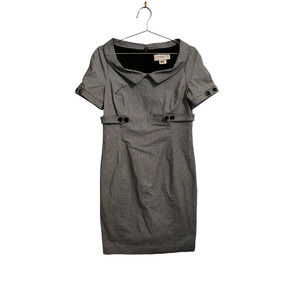 Karen Millen Women’s Black & White houndstooth Dress Peter Pan Collar 10